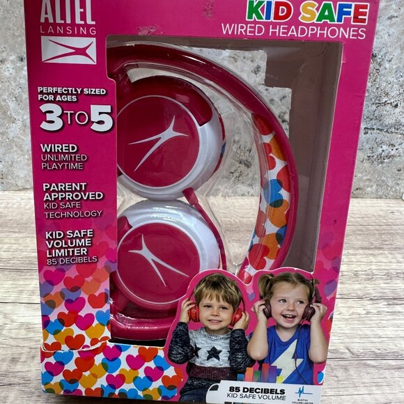 Lot Of 2 Altec Lansing Kids Safe Wired Headphones Blue, Pink Age 3 To 5 NIB - Picture 11 of 15